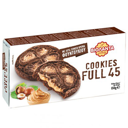 Cookies gefüllt mit 45% Haselnusscreme Violanta 150g
