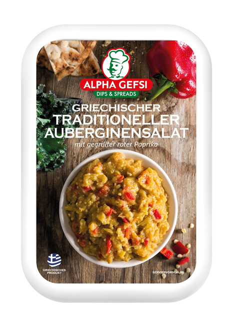 Auberginensalat mit gegrillter roter Paprika Alpha Gefsi 200g