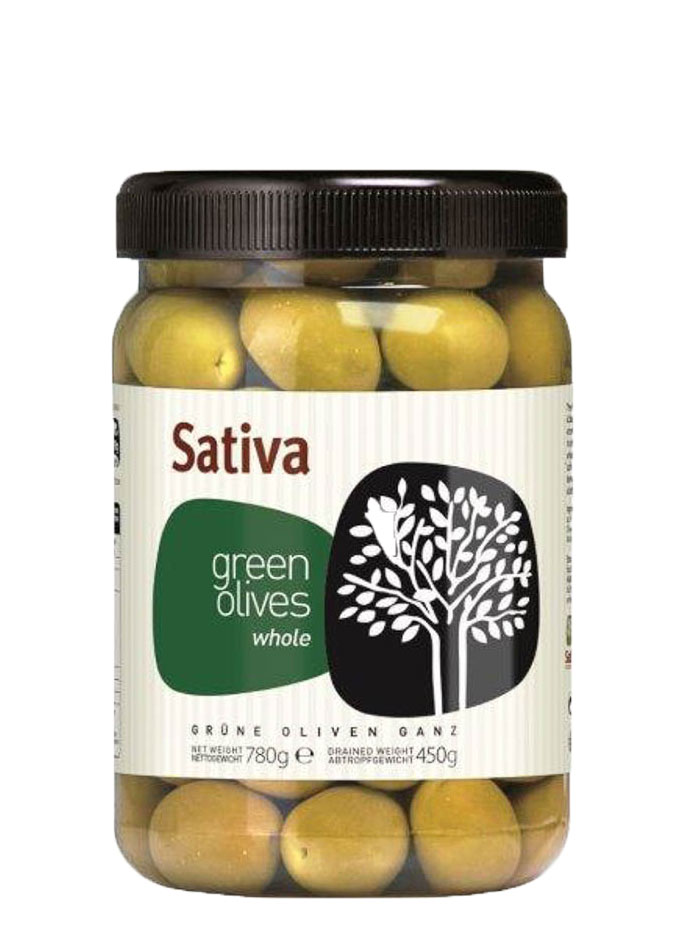 Grüne Oliven Sativa 450g