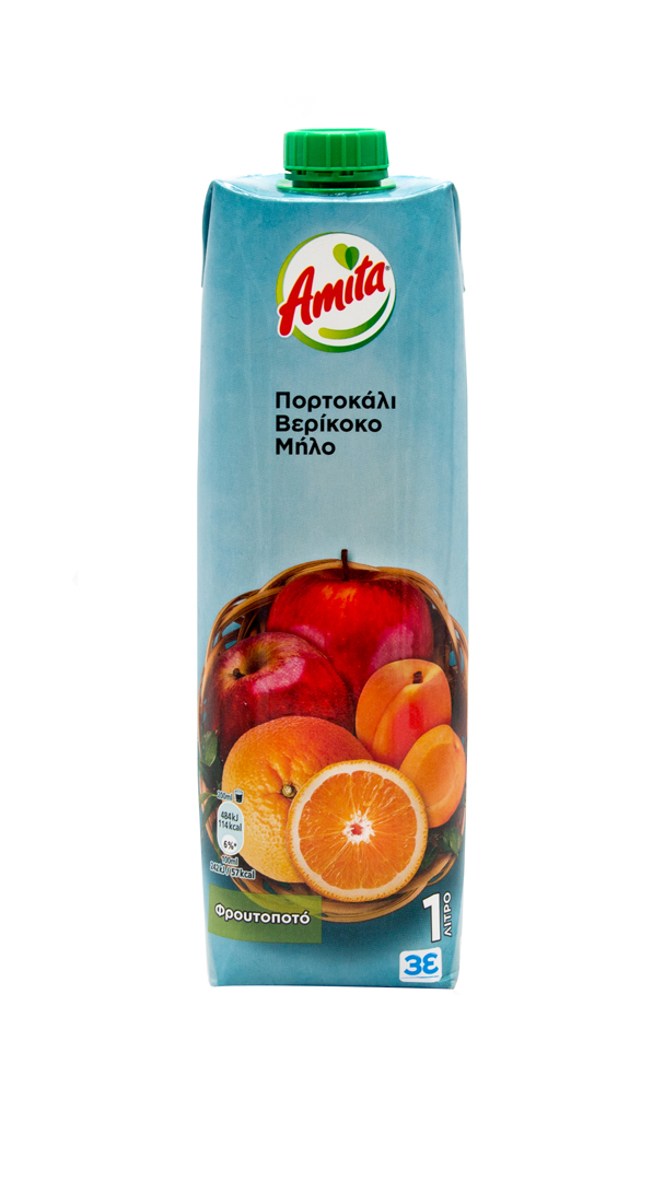 Orangen-Aprikosen-Apfel Fruchtnektar Amita 1L
