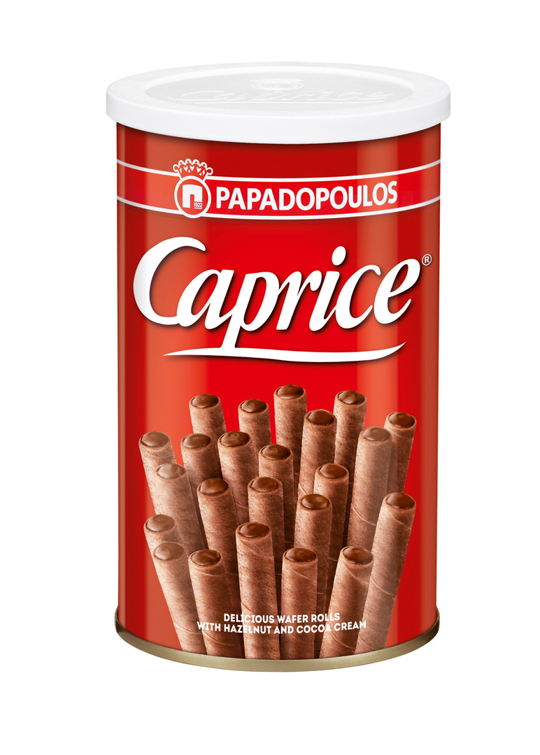 Caprice Waffelröllchen mit Schokolade Papadopoulos 115g
